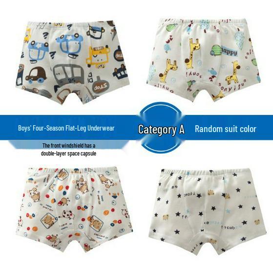 Children's Combed Cotton Triangle Briefs & High-Waisted Leggings for Girls