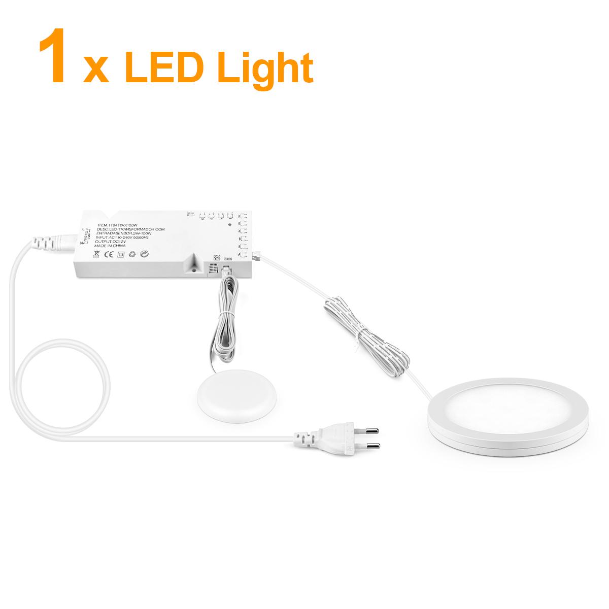 

Kitchen Under-Cabinet LED Night Lights Ultra-Thin Stick-On Ceiling Lamp Touch Dimmable For Closet, Display Shelf, Pantry Lighting 1PCS теплый белый