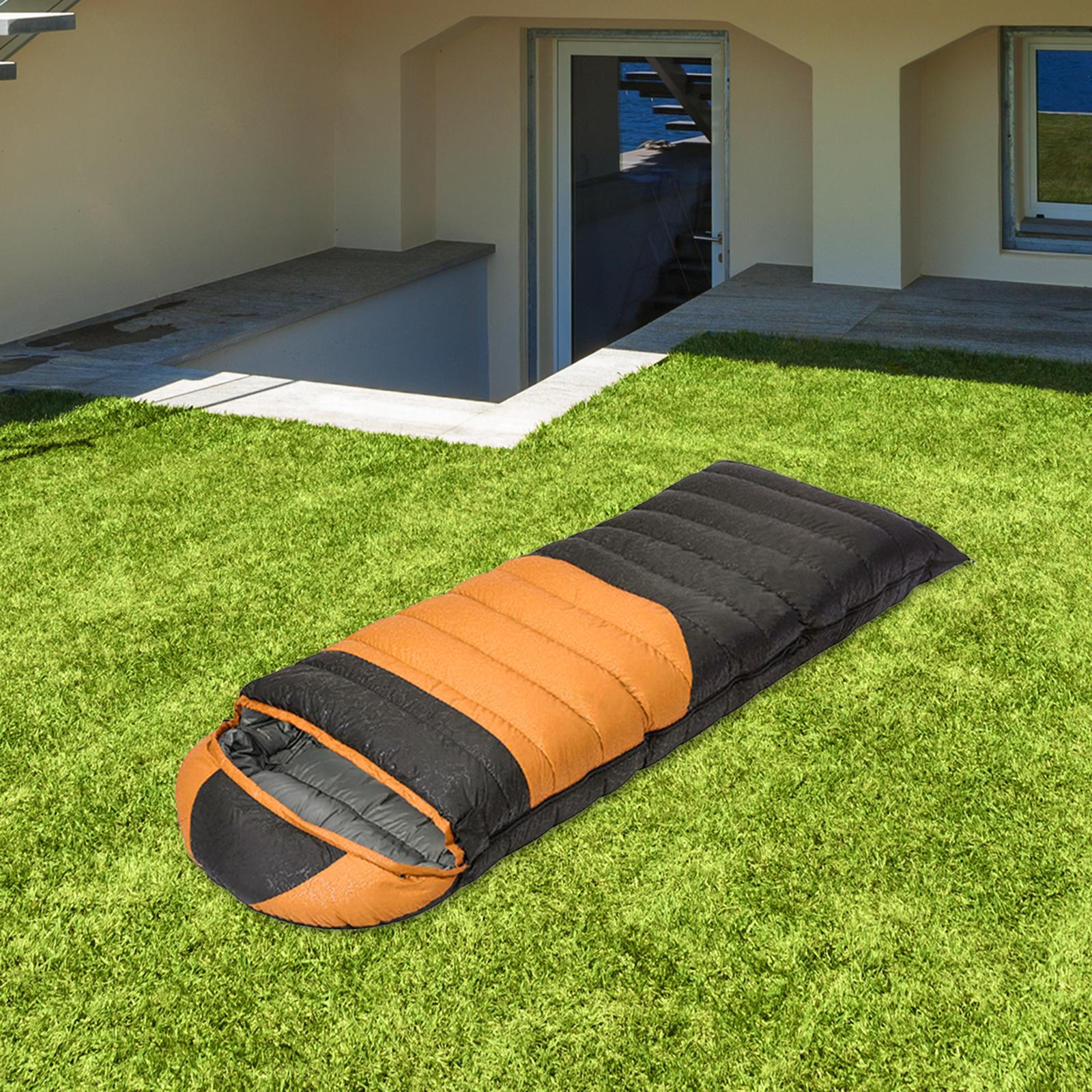 

Кемпинговый спальный мешок на пуху для сна для мамы, 210x80 см, термотеплый, компрессионный оранжевый