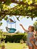 Yard Wild Birds Feeder Outside Birdbath Feeding Tray for Hummingbird Robin Bluebird Garden Backyard Patio Bird Bath for Outside