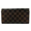 LOUIS VUITTON N61734 Coin case Damier Ebene leather Portefeiulle Sarah Purse Brown leather unisex Used