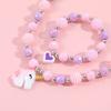 2023 Simulated Pearl Resin Beaded Necklace Colorful Bead Acrylic Necklace Bracelet Adjustable Accessories for Children