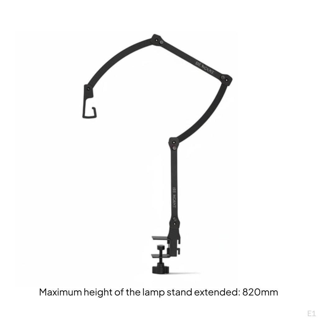 Adjustable Camping Lamp Stand Construction Folding Lantern Compact Storage Metal Long Arm