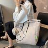 Canvas Bag for Autumn and Winter Women's Large Capacity Ins Wind Underarm Bag Printing Hand heeled Tote Shoulder Bag