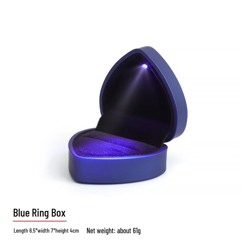 Heart-Shaped LED Jewelry Box for Necklaces and Rings