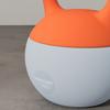 10KG Soft Kettlebell, Kettle Bell with Non-Slip Handle for Home Gym, Weight Lifting, Strength Training, Orange/Grey