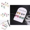 Unique Colorful Starfish Shell Stud Earrings With Mermaid Seashell Design For Women