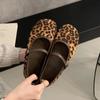 Fashion Women's Flat Shoes Round Toe Leopard Print Shoes Women Casual Breathable Slip-on Flat Outdoor Ladies Shoes 2024 New