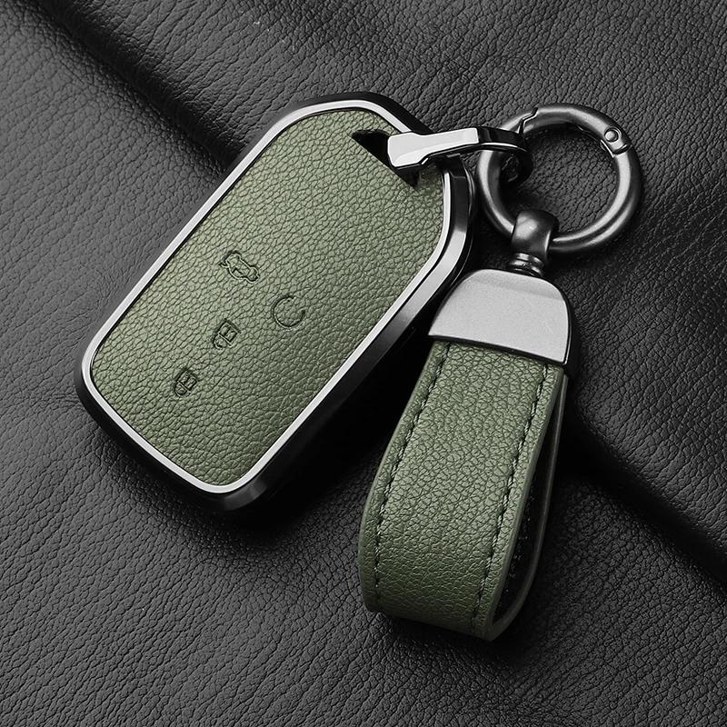 Metal And Leather Car Key Case Cover For Honda Crv Cr-V Fit Civic Accord Hr-V Hrv City Odyssey Xr-V Car Key Case Protect Fob