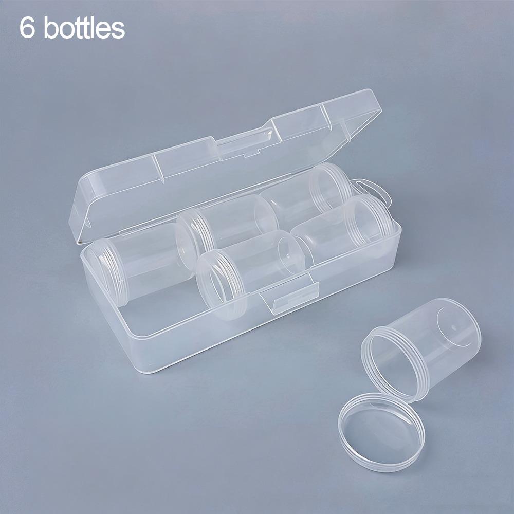6/12/18/20 Bottles Clear Plastic Plastic Storage Box Multiple Slots with Lids Storage Container Case Bead Organizer Box