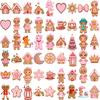 54pcs Temporary Tattoo Gingerbread Man Waterproof Long-lasting Body Stickers Gingerbread Character Gingerbread House Cartoon