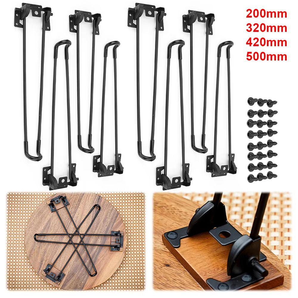 1/4Pcs 200/320/420/500mm Foldable Table Legs Table Replacement Legs Home Bench Dining Desk End