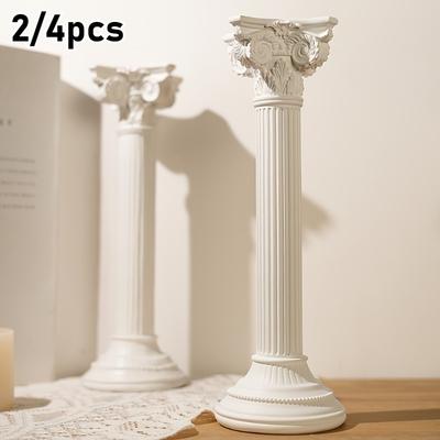 2/4 Stück Vintage Römische Säulen Skulptur Ornamente Architektur Harz Sammlerstück Fotografie Requisite Schreibtisch Dekor Skulptur Ornament