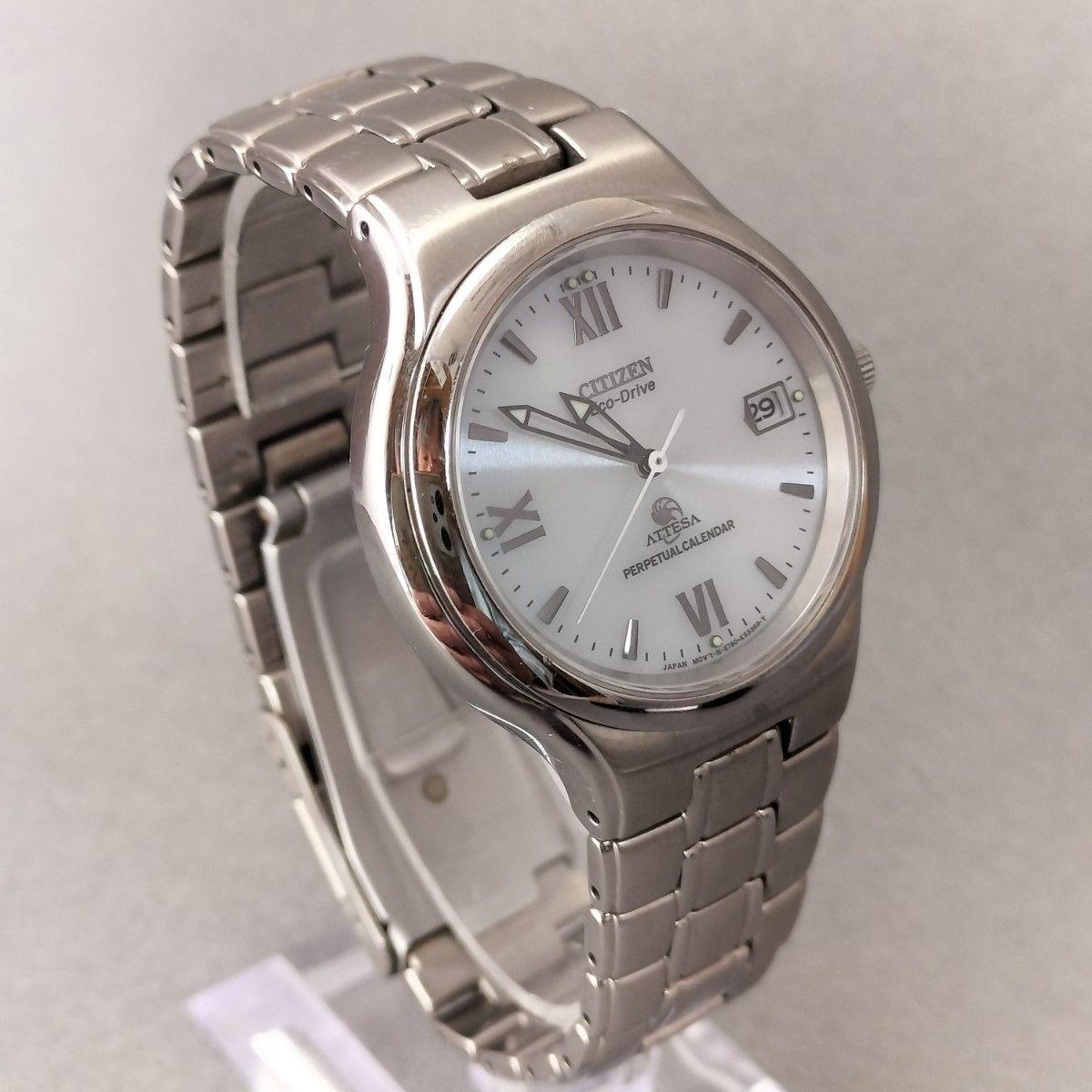 [Working item] CITIZEN Atessa Eco Drive Perpetual Calendar Watch E760-K17691 Solar Titanium