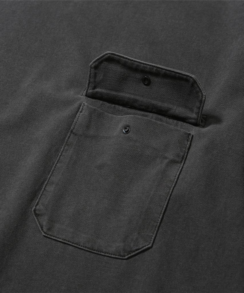 Haebeuopeudyuti Dyed Pocket Long Sleeve T-Shirt (Dark Gray)