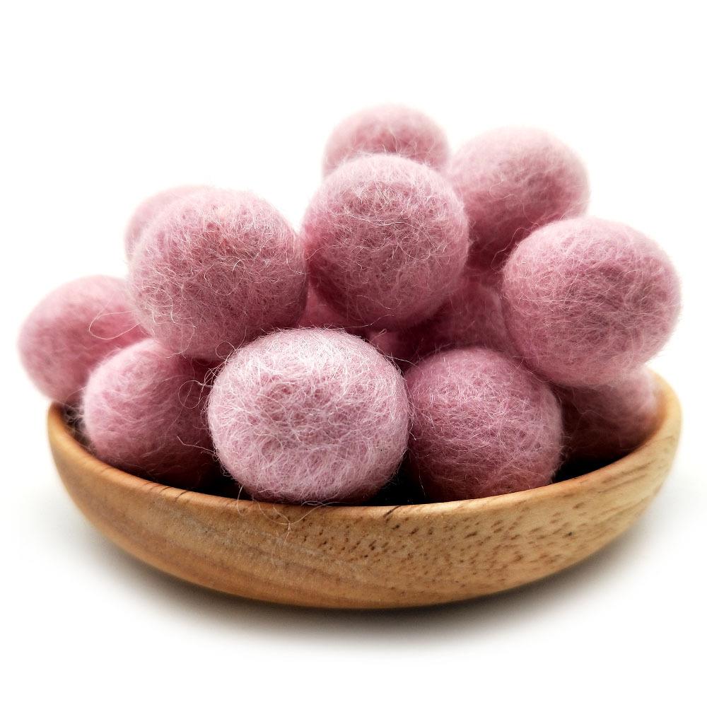 Barevné 2cm vlněné bambulky na vánoční ozdoby a DIY plstění jehlou