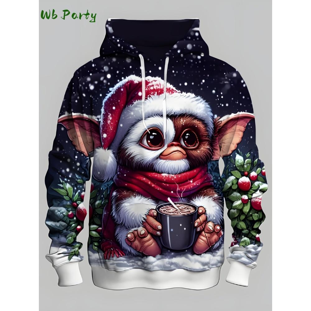 3D Print Sweatshirts Funny Santa Claus Graphic Harajuku Hoodies Blouse Men's Clothing