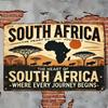 Vintage Easter 8x12 Tin Sign, South African Landscape, Flat Reusable Metal Wall Art for Farmhouse