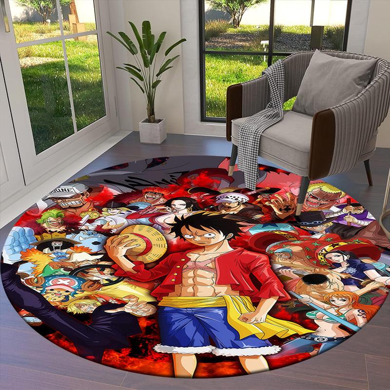 One Piece Round Area Rug Carpet Rug For Living Room Bedroom Sofa Playroom Decor Nonslip Floor Mat