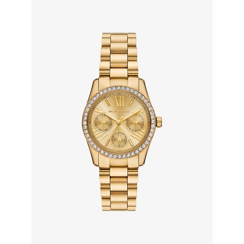 Мини-часы Michael Kors Lexington с паве, золотистого цвета, MK4982 золотой