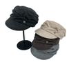 Retro Pleated Solid Color Beret Women's Spring and Summer Thin Fashion Big Head Circumference Showing Face Small Painter Newsboy Hat