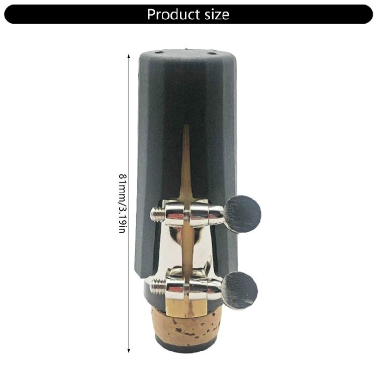 Portable Clarinet Saxophone Mouthpiece Set Black Clarinet Mouthpiece with Caps Ligature Reed for Beginner Student