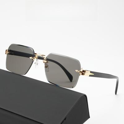 6 Stück Quadratische Rahmenlose Unisex-Sonnenbrillen Street Style High Fashion Damen-Accessoires Y2K Trendige Sonnenbrillen für Damen