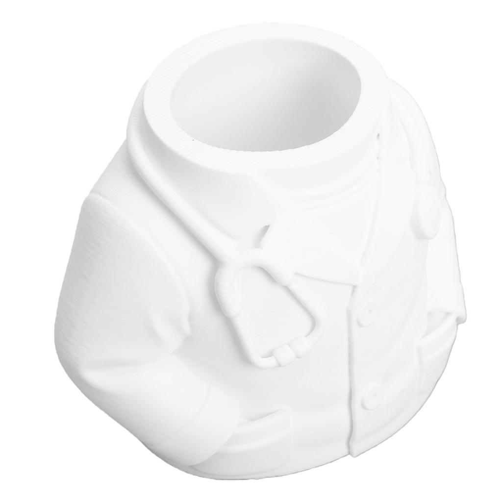 White Coat Pen Holder PLA Creative Doctor Themed Desk Pencil Holder for Home Office