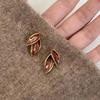 Compact and Exquisite Round Earrings for Women, Suitable for Autumn and Winter, Retro-style Earrings, New Model, High-end Style Jewelry