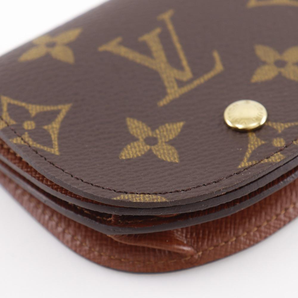 LOUIS VUITTON Portone guse Coin Purse M61970 Brown Monogram canvas unisex Used