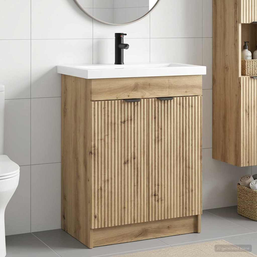 Bathroom Furniture Set Artisan Oak 56 X 37.5 X 81 Cm