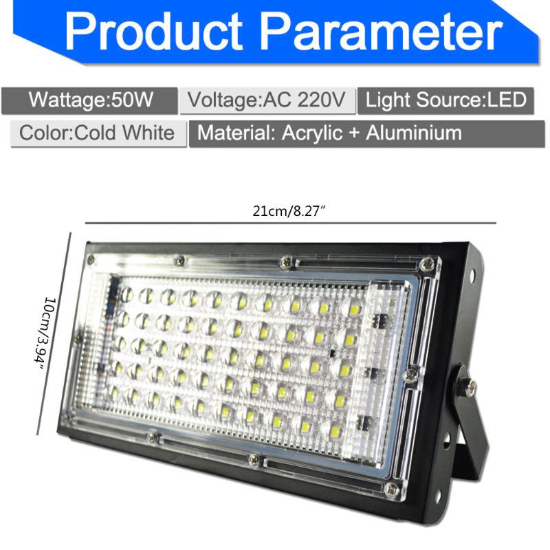 50W Watt Led Flood Light Outdoor Security Garden Yard Spotlight Lamp 110V 220V