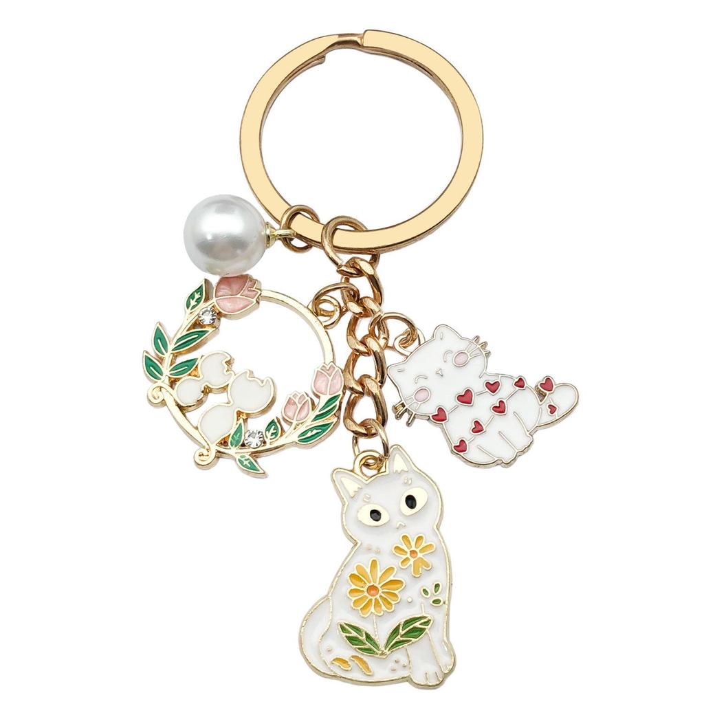 Cute Kitten Cartoon Keychain Pendant - Anime Backpack Decoration & Gift