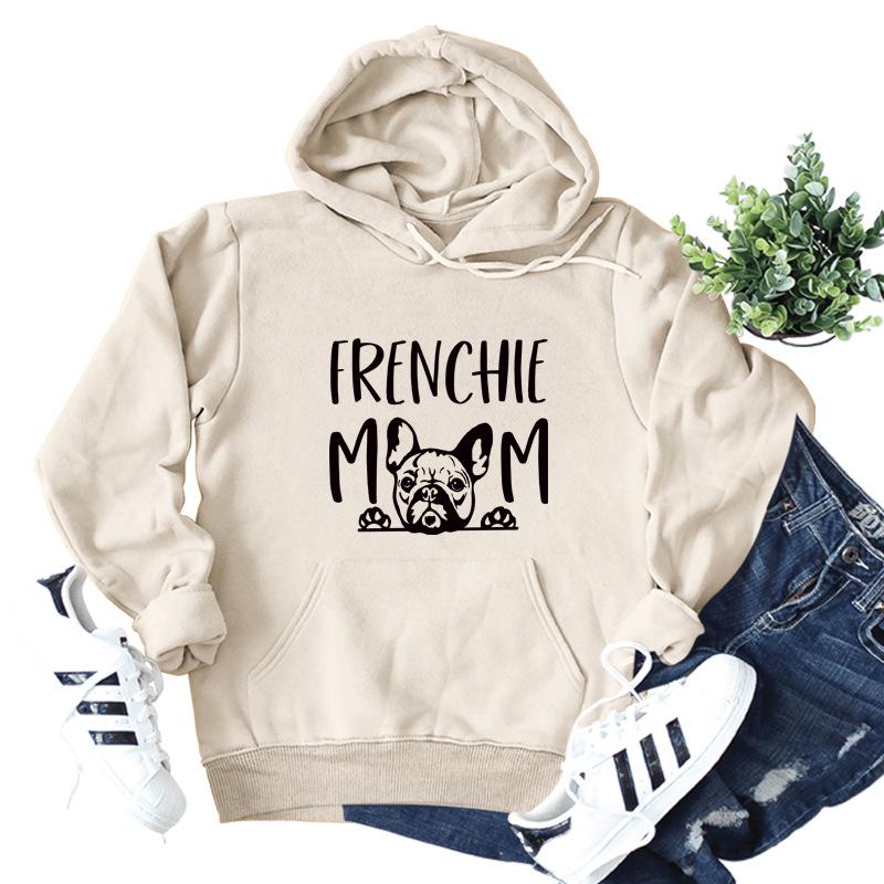 Frenchie Mom Autumn/Winter Casual Hoodie - Long Sleeve Sweatshirt
