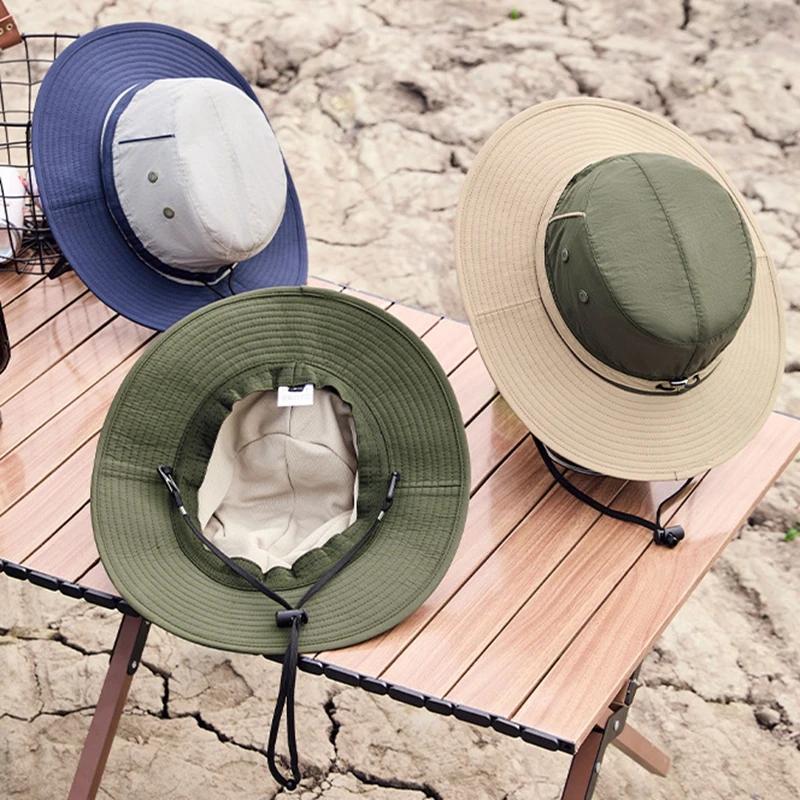 High Quality Dry Quickly Sunshade Fisherman Hat Women Summer Beach Sun Cap Men Big Size Bucket Hats Fishing Cap 56-58Cm 58-60Cm