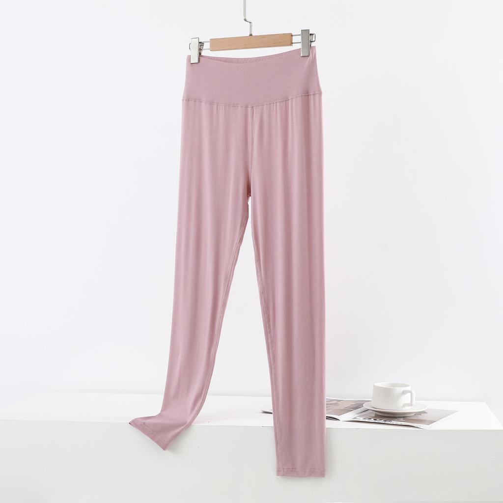 Women's High-Waisted Modal Leggings - Slimming, Skin-friendly, Plus Size, Form-fitting Pants for Spring and Autumn.