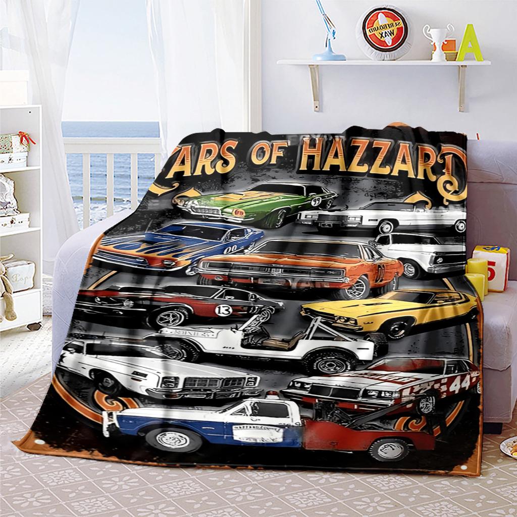 1PC Tractor Farmhouse Scene Blanket Soft Comfortable All Seasons Suitable Sofa Office Travel Festive Gift