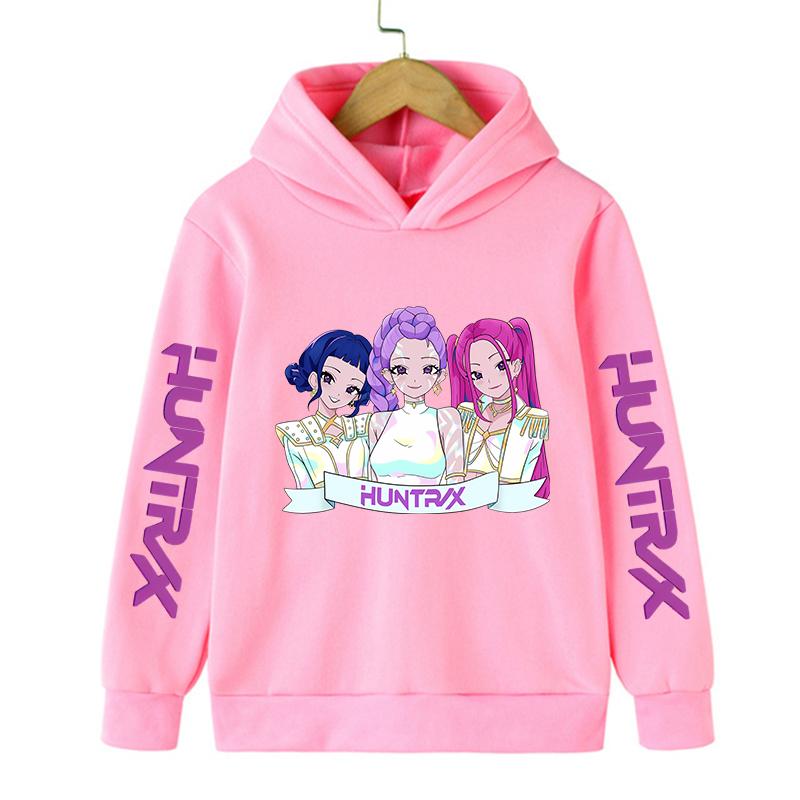 

Худи K-pop Истребители демонов для девочек Детские мягкие теплые удобные худи с круглым вырезом и аниме-принтом 130cm