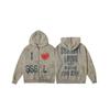 Oversized Vintage Washed Hooded Sweatshirt Men Women Teens Streetwear Loose Fit Cotton Pullover Fall 2025