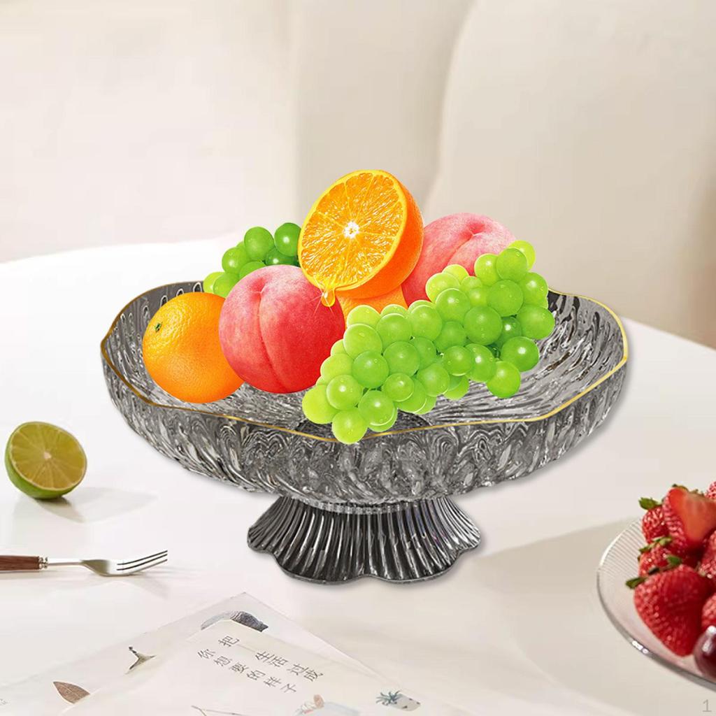 Decorative Pedestal Bowl Decor Stylish Fruit Basket Display Stand for Household Wedding Table