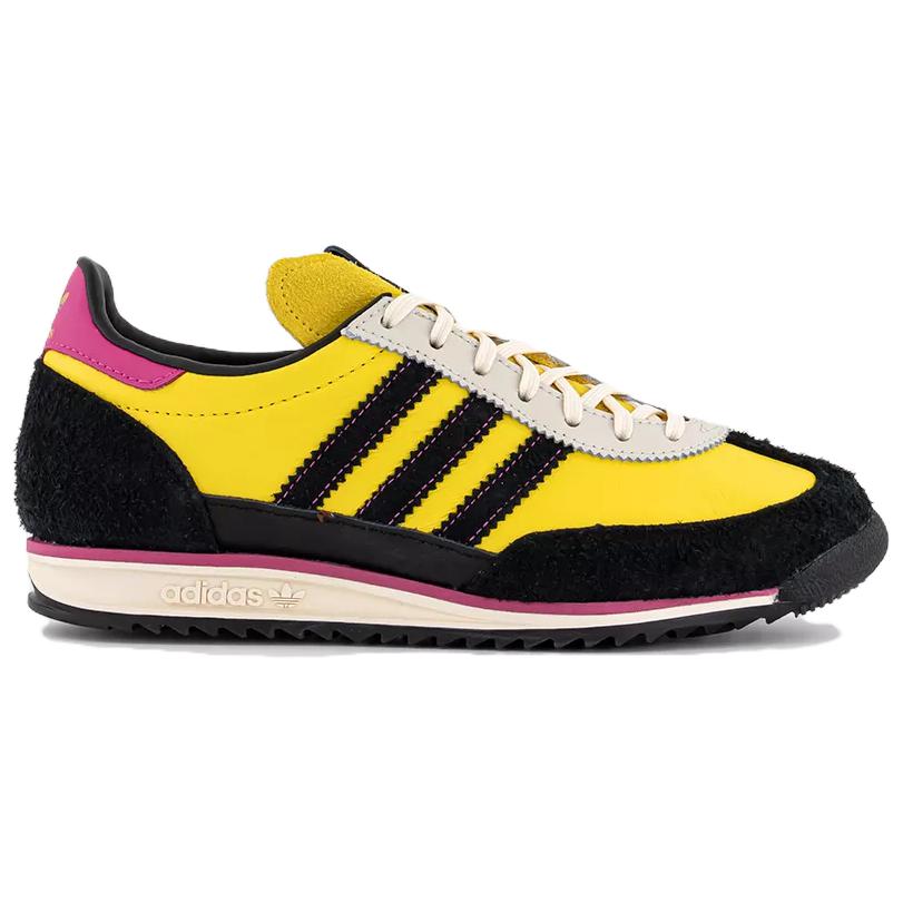 adidas SL72 OG Black Yellow Lucid Fuchsia Women Sneakers Core-Black Semi-Lucid-Fuchsia JI2453