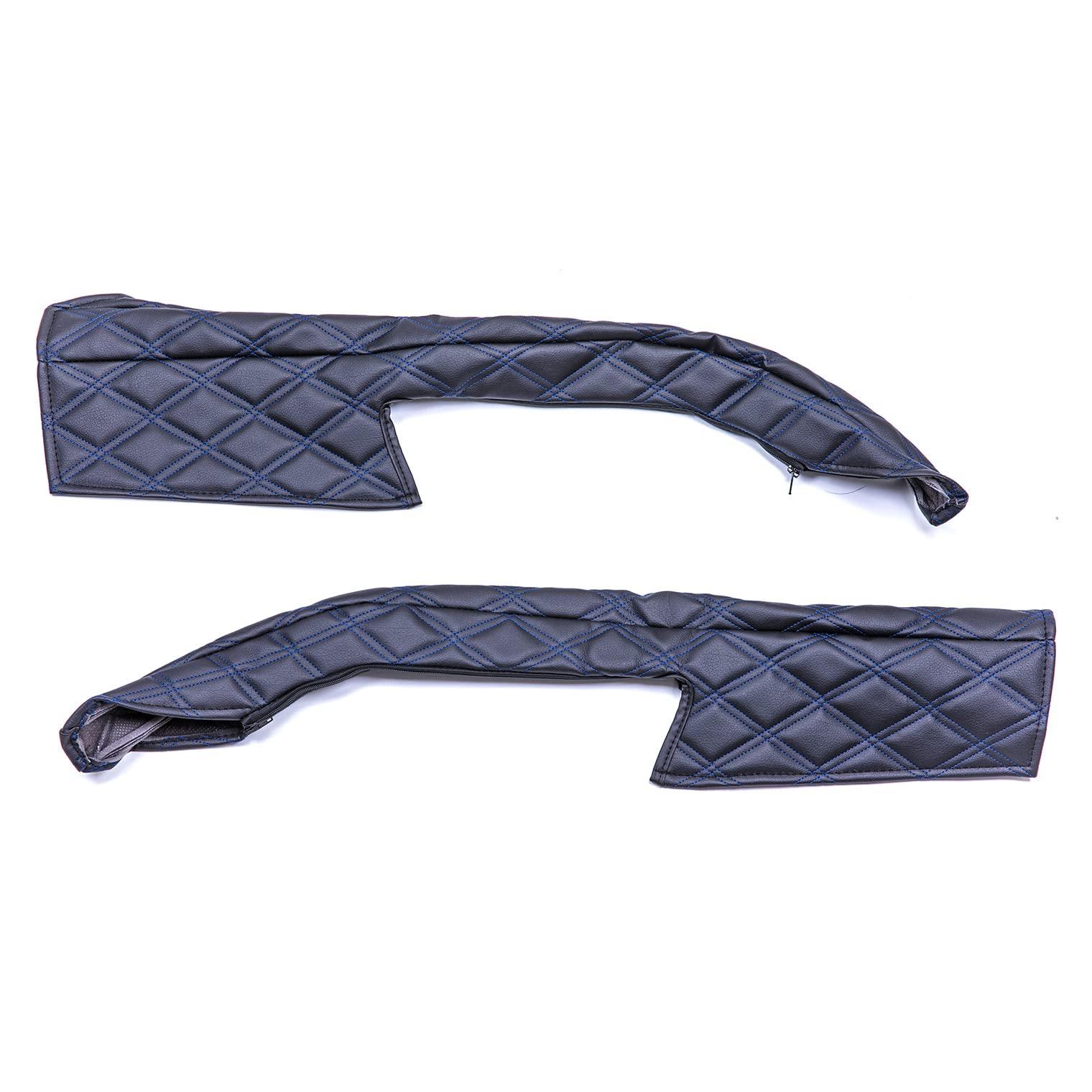 

Miyabi Truck Door Handle New Gekko ZERO Double for Dutro and and Airloop Dutro Standard New Matte Black Covers, (W) Stitch, (Standard Wide) (H11/05-),