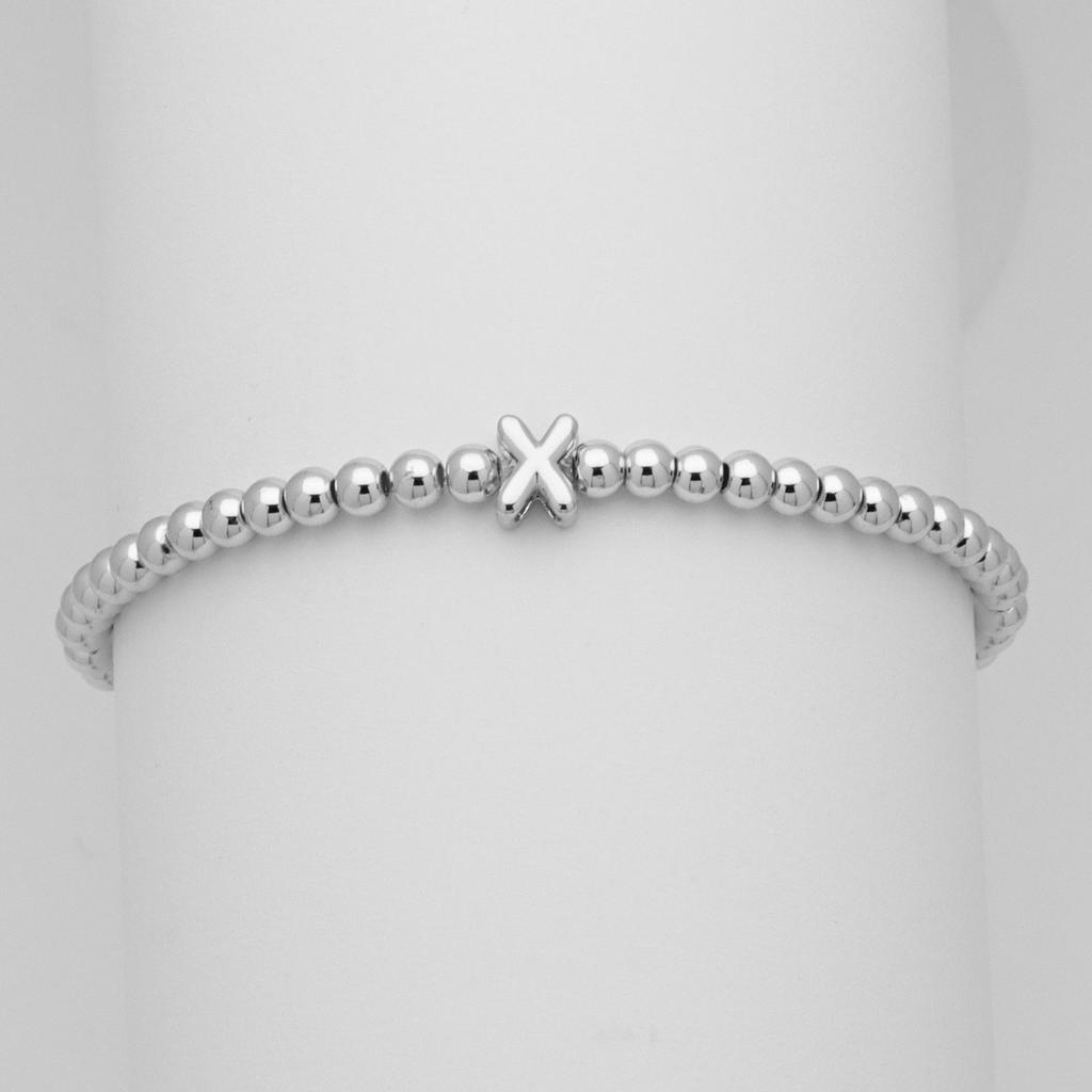 26 English Names White Gold Balloon Bubble Letter Bead Bead Bracelet Bracelet