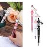 18x DIY Beadable Ballpoint Pen Cute Cow Beadable Pens Kits Stationery Supplies