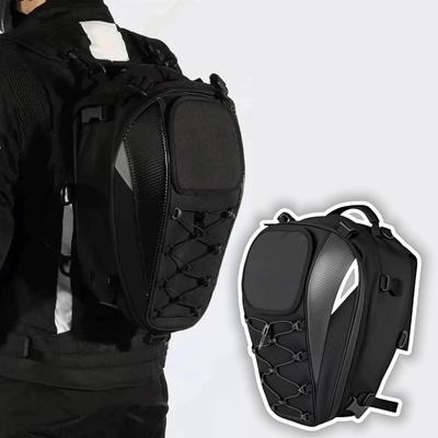 Reflective Motorcycle Rear Seat Bag Waterproof Rider Backpack Motorcycle Tail Bag  Helmet Storage