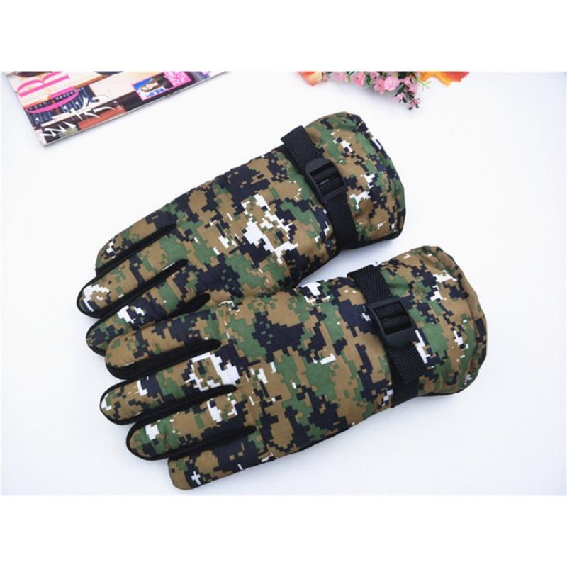 

Winter Camouflage Gloves Thickened Street Stalls with Velvet Cold and Warm Outdoor Cycling Anti Slip Gloves average size