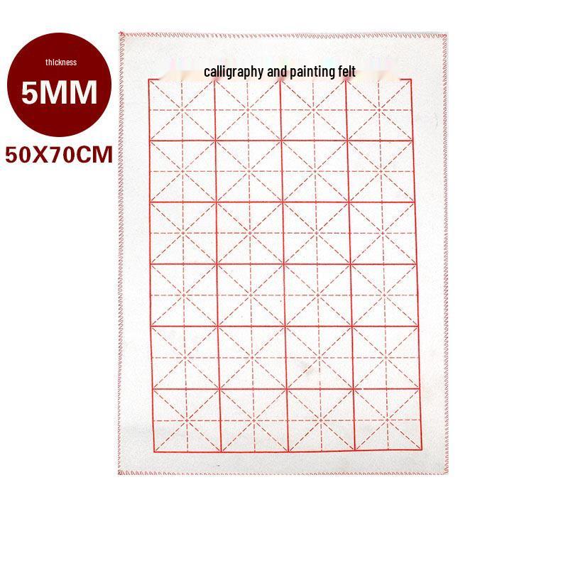 Calligraphy Felt Pad - 5MM Thick Rice Grid Cloth in Black, White, Grey - Ideal for Students