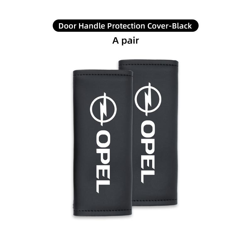 For Opel Car Door Inner Handle Non-slip Leather Protector Sleeve Case Vectra Zafira Meriva Mokka Grandland Vivaro Antara Ms3