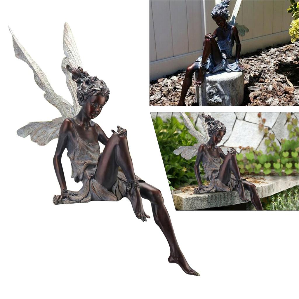 Tudor En Turek Hars Zittende Fee Beeld Tuin Ornament Portiek Engel Beeld Tuin Ambacht Landschapsvormgeving voor Tuindecoraties 15cm