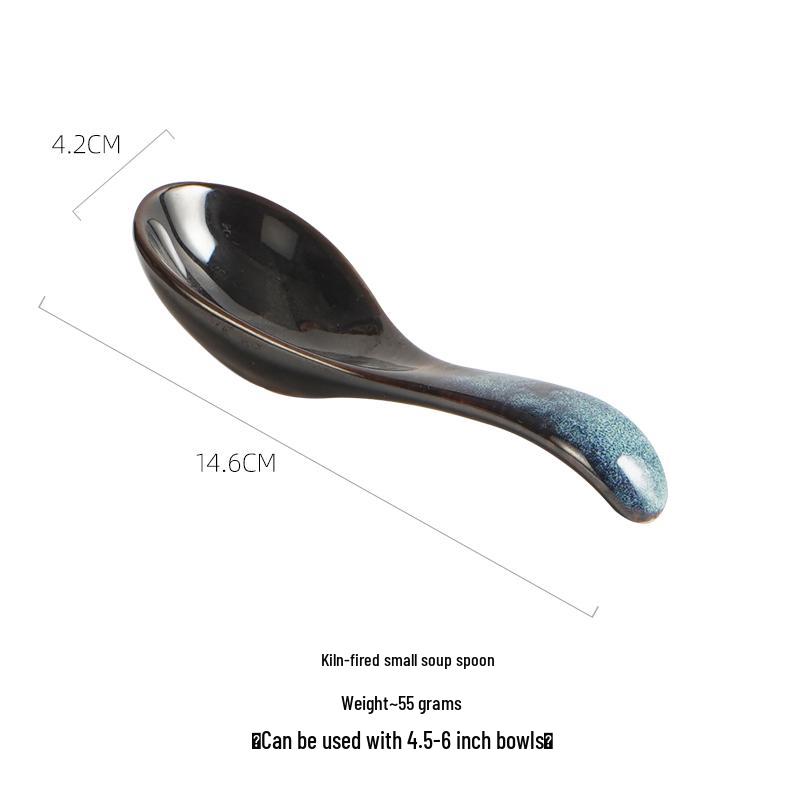 Cucchiaio in Ceramica Giapponese Cotto in Forno - Ideale per Zuppa, Dessert e Altro